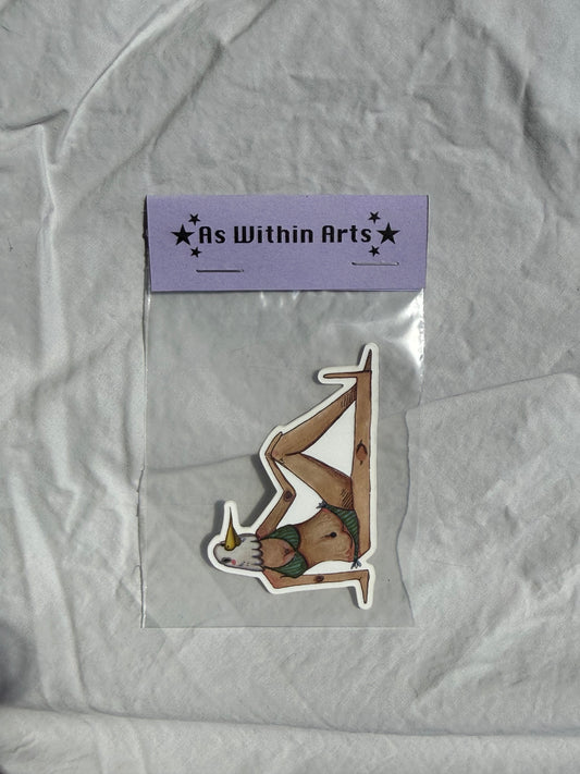 'Green Sea Gal' vinyl sticker