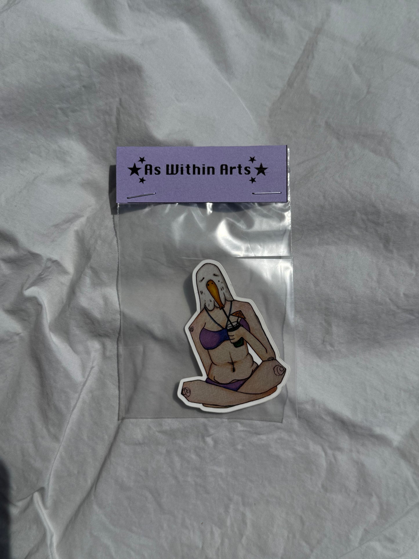 'Purple Sea Gal' vinyl sticker