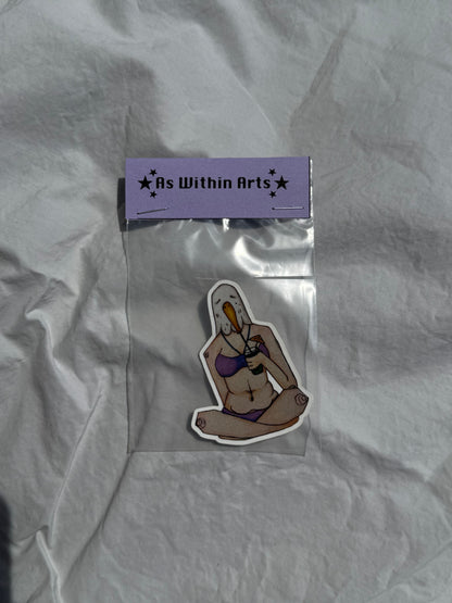 'Purple Sea Gal' vinyl sticker