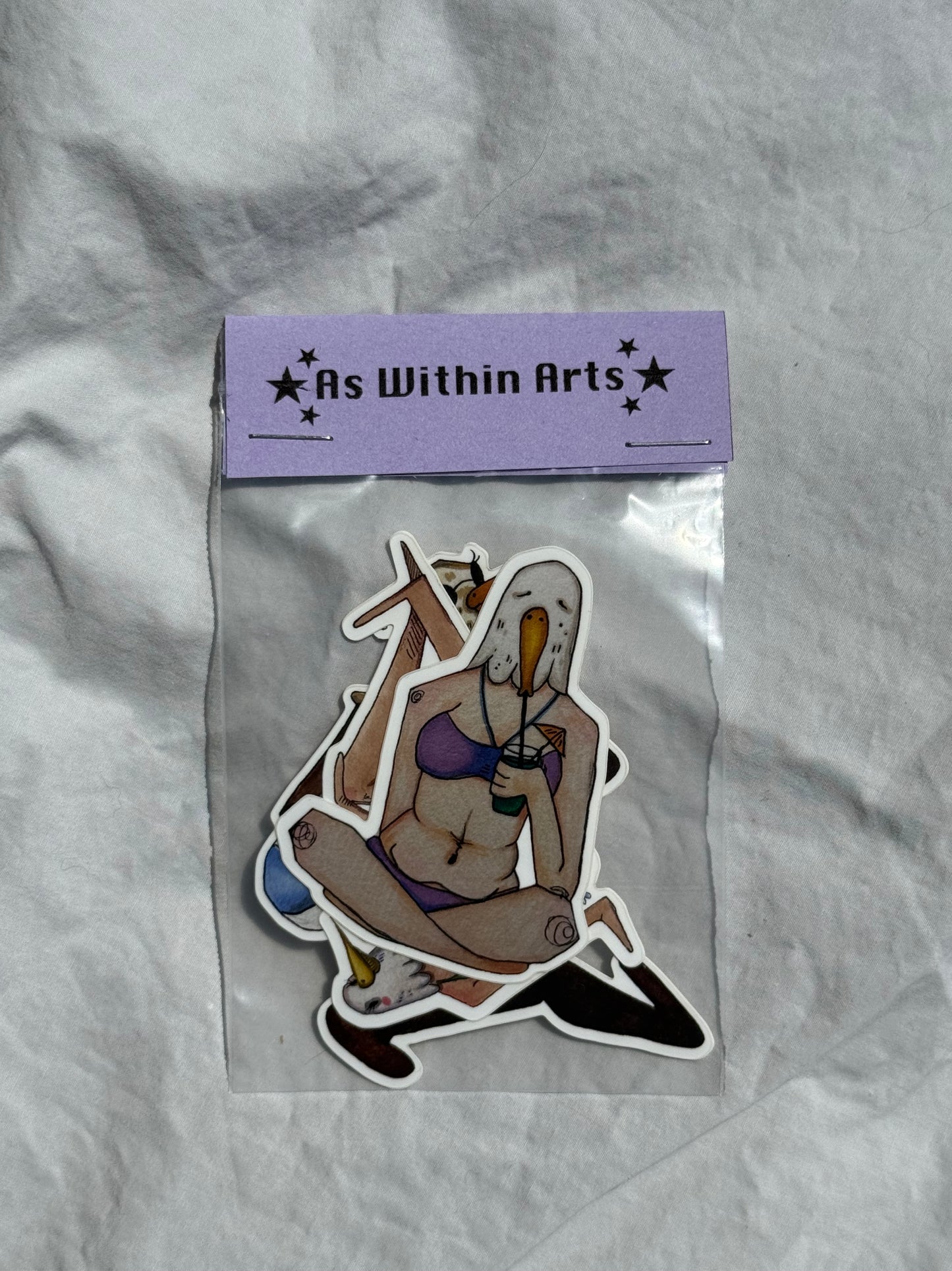 'Sea Gals' sticker three pack